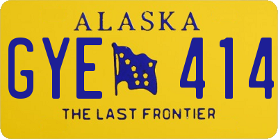 AK license plate GYE414