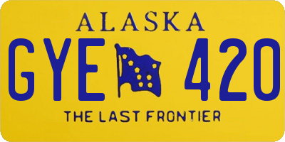 AK license plate GYE420