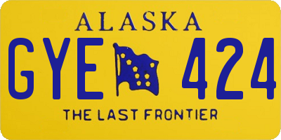 AK license plate GYE424