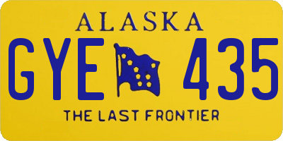 AK license plate GYE435