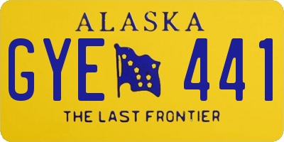 AK license plate GYE441