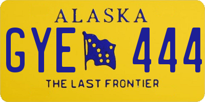 AK license plate GYE444