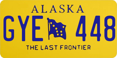 AK license plate GYE448