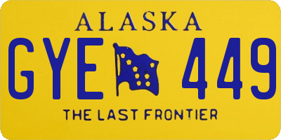 AK license plate GYE449