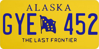 AK license plate GYE452