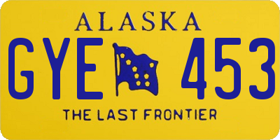 AK license plate GYE453