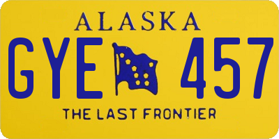 AK license plate GYE457