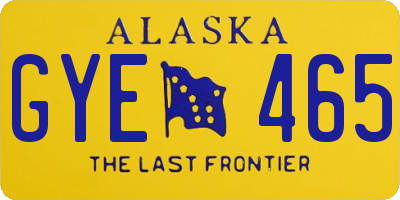 AK license plate GYE465