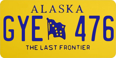 AK license plate GYE476
