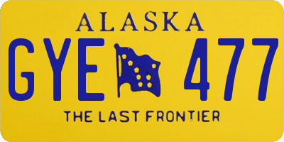 AK license plate GYE477