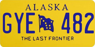 AK license plate GYE482