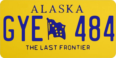 AK license plate GYE484
