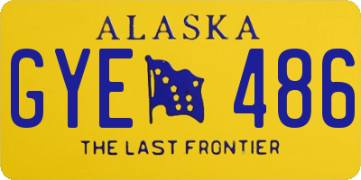 AK license plate GYE486