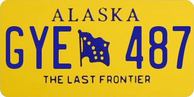 AK license plate GYE487