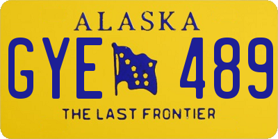 AK license plate GYE489