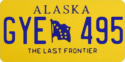 AK license plate GYE495