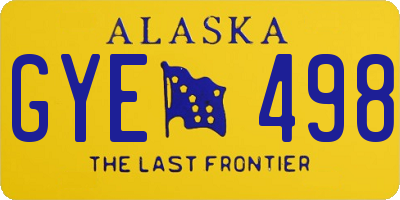 AK license plate GYE498