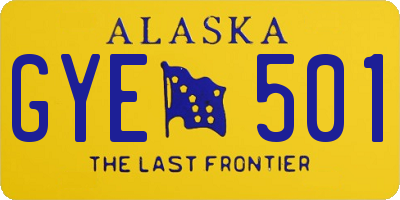 AK license plate GYE501