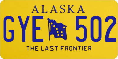 AK license plate GYE502