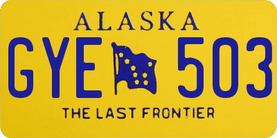 AK license plate GYE503