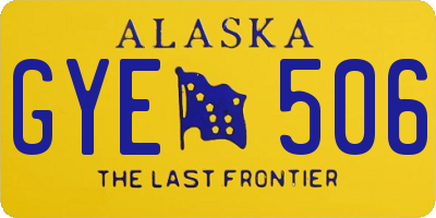 AK license plate GYE506