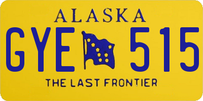 AK license plate GYE515