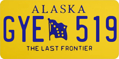 AK license plate GYE519