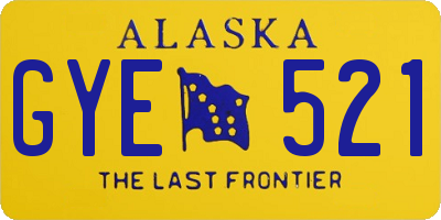 AK license plate GYE521