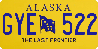 AK license plate GYE522