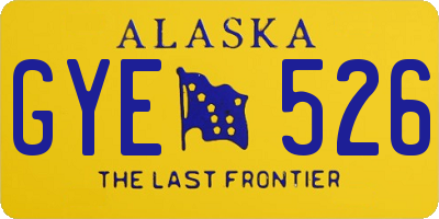 AK license plate GYE526