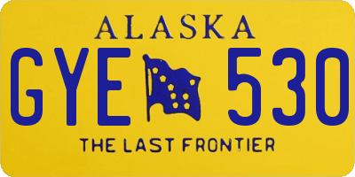 AK license plate GYE530