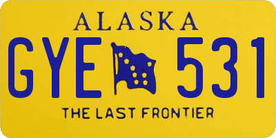 AK license plate GYE531