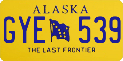 AK license plate GYE539