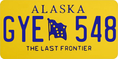 AK license plate GYE548