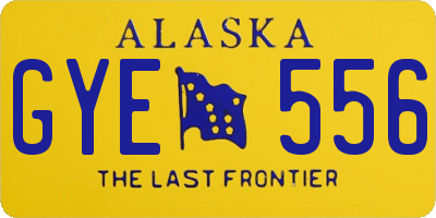 AK license plate GYE556