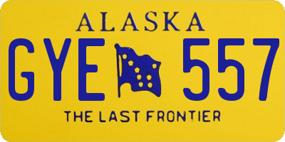 AK license plate GYE557