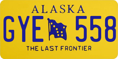 AK license plate GYE558