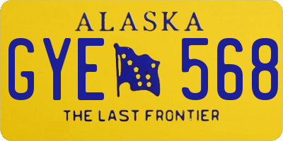 AK license plate GYE568