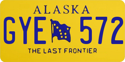 AK license plate GYE572