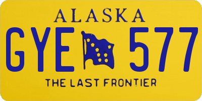 AK license plate GYE577