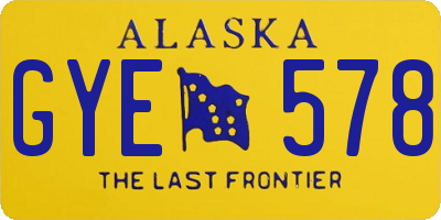 AK license plate GYE578