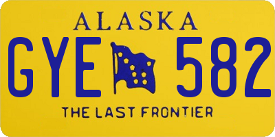 AK license plate GYE582