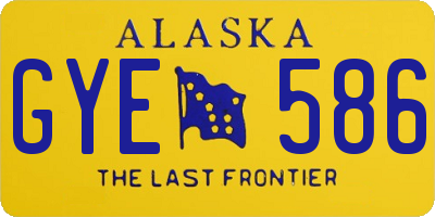 AK license plate GYE586