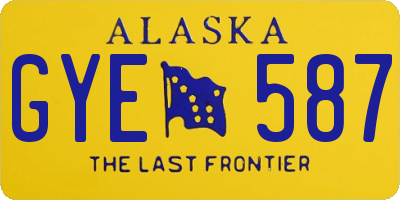 AK license plate GYE587
