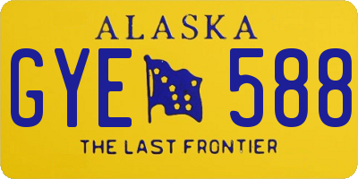 AK license plate GYE588