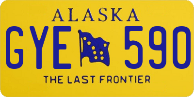 AK license plate GYE590