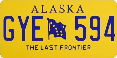 AK license plate GYE594