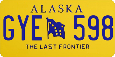 AK license plate GYE598