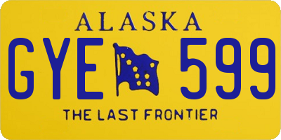AK license plate GYE599