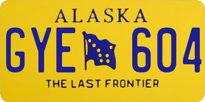 AK license plate GYE604